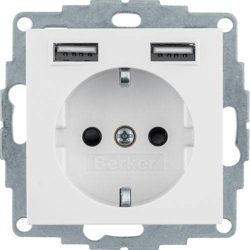 Berker 48036089 Steckdose SCHUKO/USB A-A, Q.1/Q.3/Q.7/Q.9, polarweiß samt Mesch Shop Berker 48036089 Steckdose SCHUKO/USB A-A, Q.1/Q.3/Q.7/Q.9, polarweiß samt Mesch Shop